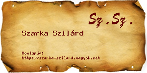 Szarka Szilárd névjegykártya